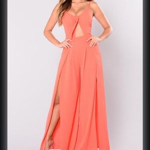 Fashion Nova coral Jumpsuit